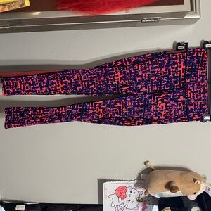 POP Fit pink and Blue Patterned Leggings